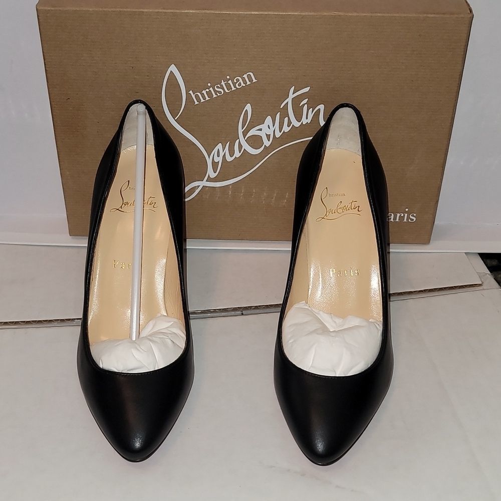 NWT/BOX Christian Louboutin Eloise 85 Nappa Shiny Black sz 35.5 - Picture 3 of 12